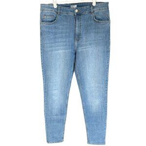 CAMAIEU Light Wash Skinny Jeans Ultra High Waist Stretch Diane GT Women's 14